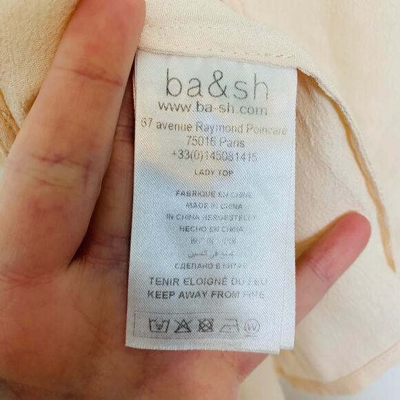 BA&SH Fani Top Cream Open Back Ruffle‎ Small - Picture 6 of 9